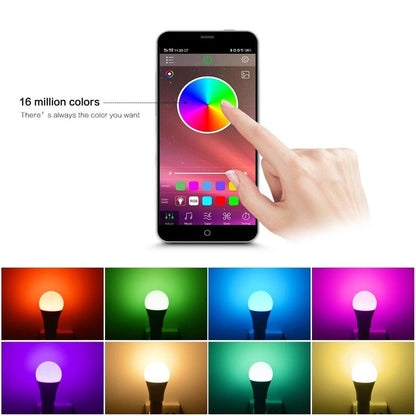 110V 220V Bluetooth E27 RGBW LED Bulb Lights 5W 10W 15W RGB Lampada Changeable Colorful RGBWW LED Lamp With Remote+Memory Mode  Smart Light Bulbs, RGBCW Color Changing Light Bulb Dimmable, 7W A19 led Bulb 60W Equivalent, Smart Bulbs That Work