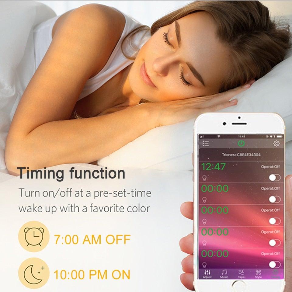 Bluetooth E27 LED Bulb RGB Smart Light Bulbs 15W B22 RGBW RGBWW Lampada Colorful Dimmable Phone APP Control LED Lamp For Home WiFi & Bluetooth 5.0, Compatible w/ Alexa & Google Without Hub, Dimmable, Music Sync, Schedules, Color Changing Light Bulb RGBW