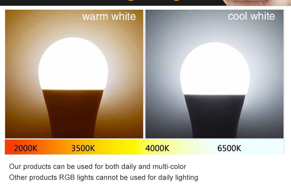 Bluetooth E27 LED Bulb RGB Smart Light Bulbs 15W B22 RGBW RGBWW Lampada Colorful Dimmable Phone APP Control LED Lamp For Home WiFi & Bluetooth 5.0, Compatible w/ Alexa & Google Without Hub, Dimmable, Music Sync, Schedules, Color Changing Light Bulb RGBW