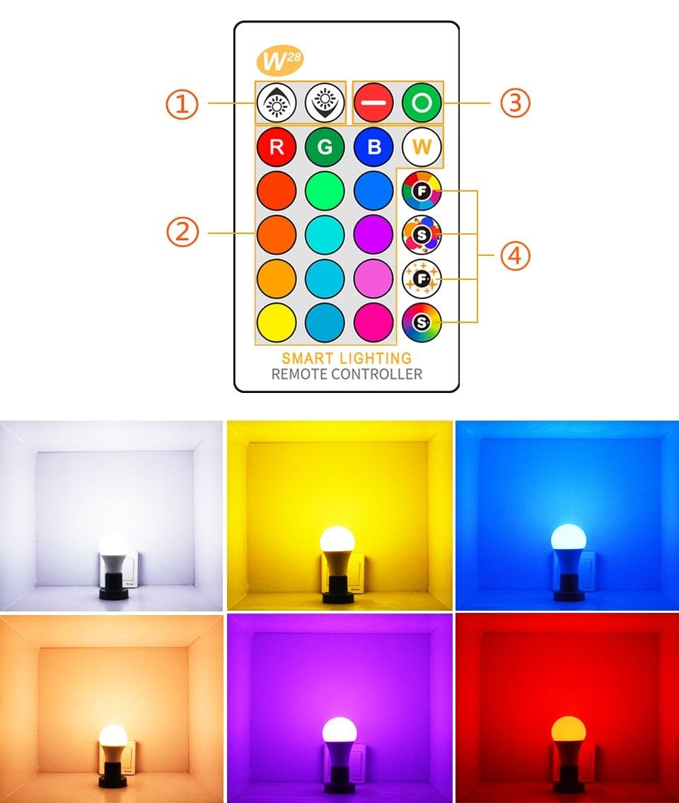 Smart For Home LED Light Bulb E27 E14 GU10 B22 220V 110V  Spot Magic Changeable Lamp Lampada+IR Control Decoration RGB White  Compatible with Alexa Google Home, RGBCW Smart GU10 Bulb, WiFi Smart LED Spot Light Bulb Indoor Decoration