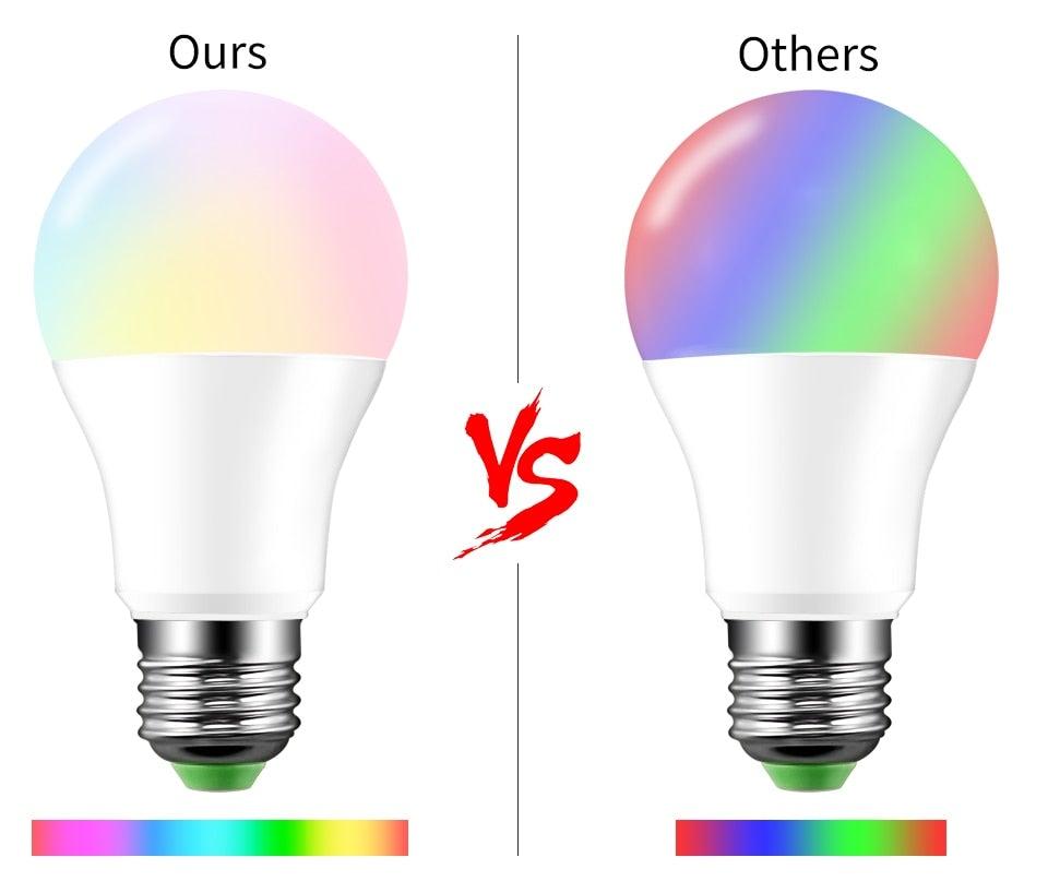 Smart For Home LED Light Bulb E27 E14 GU10 B22 220V 110V  Spot Magic Changeable Lamp Lampada+IR Control Decoration RGB White  Compatible with Alexa Google Home, RGBCW Smart GU10 Bulb, WiFi Smart LED Spot Light Bulb Indoor Decoration